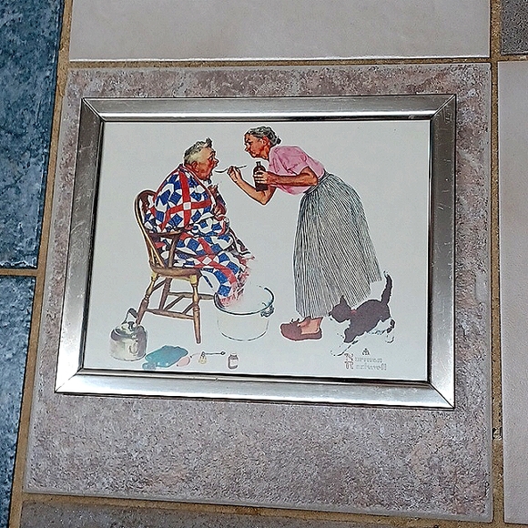 Norman Rockwell Other - Norman Rockwell Print approximately 8 3/4"x6 3/4" in metal frame